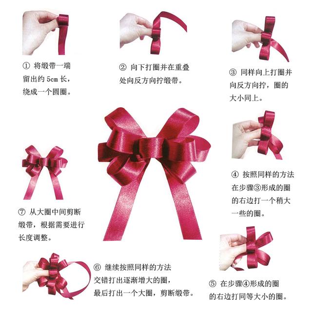 五粮液的蝴蝶结怎么系,礼品袋怎么系带子