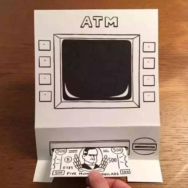 在普通的A4纸上先画出画,然后撕出3D效果!