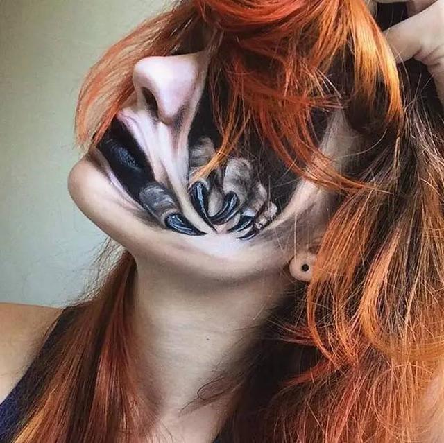 妹子的特技化妆效果太惊艳太吓人了!