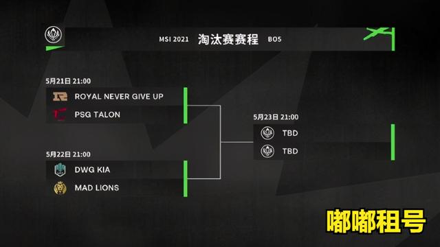 2021英雄联盟MSI淘汰赛赛程分享 MSI淘汰赛RNG赛程介绍