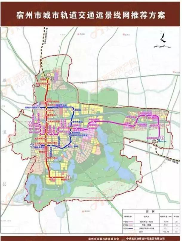 2019宿州一号地铁安徽省政府出台轨道交通规划新政宿州2030轻轨规划图