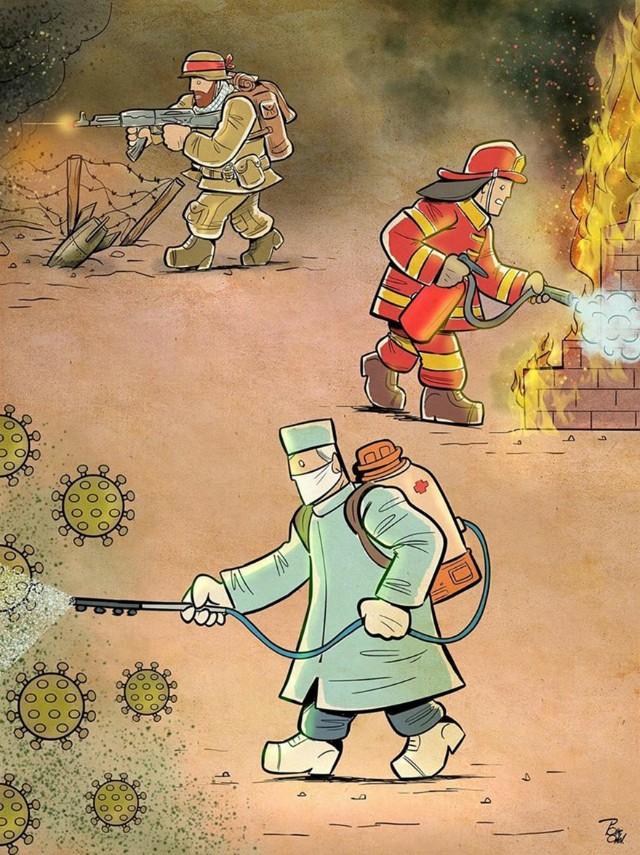 手绘漫画谢医护图片 送给医生的礼物图画