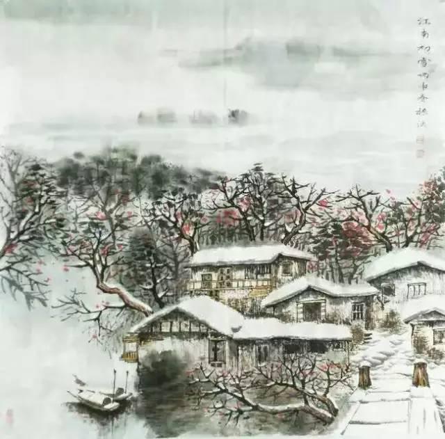 100幅山水雪景的画法，写意国画雪景的画法