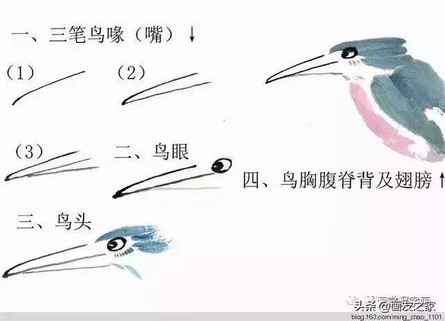 花鸟工笔画的基本步骤，工笔花鸟画法合集