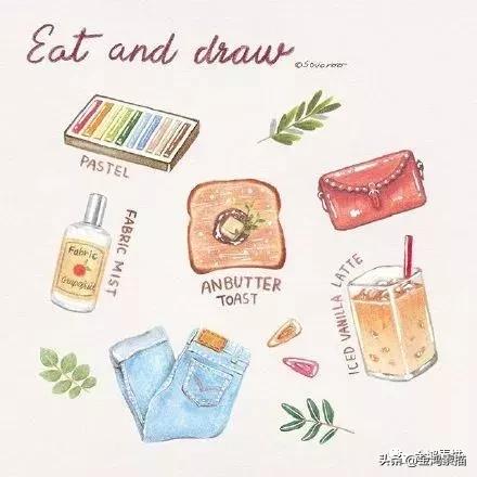 100种可爱小零食简笔画 可爱的简笔画 呆萌 手帐零食