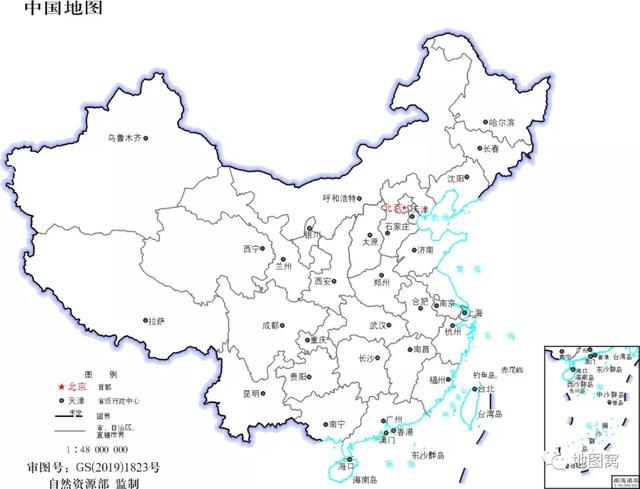 中国行政区划图和各省行政区划图中国行政区划图最新版本