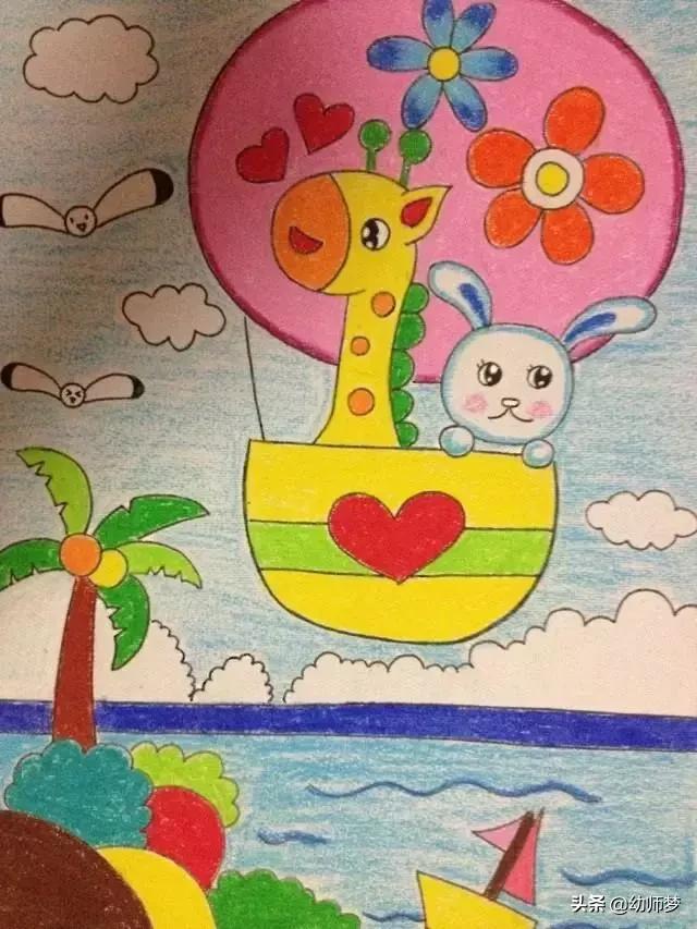 1一3岁宝宝学画画,大一班的小朋友学画画