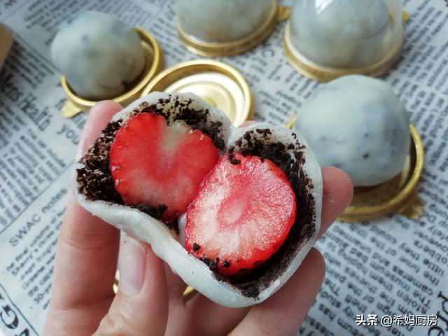 自制大福简单做法，用糯米粉和水果做大福