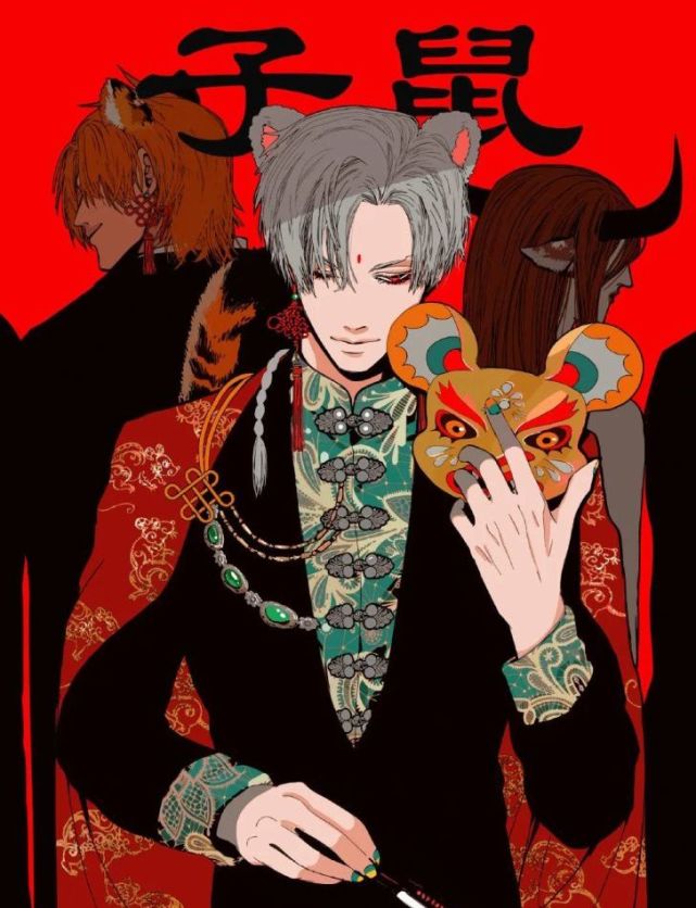画师笔下的12生肖,小兔子白切黑很可爱,这只老虎带走了