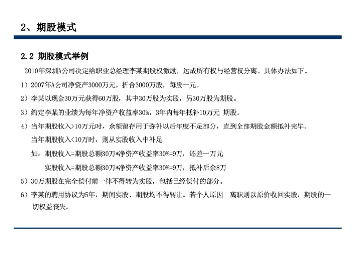 股权激励与股权结构设计超强手册（130页PPT）
