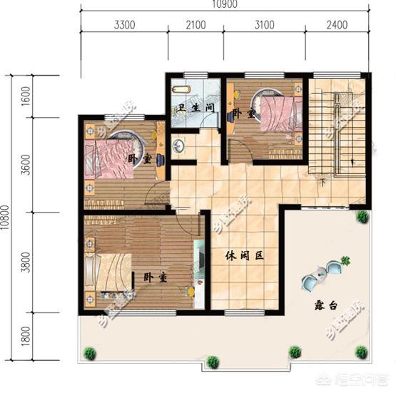 農村自建房二層,開間10米,進深9米,怎麼設計?