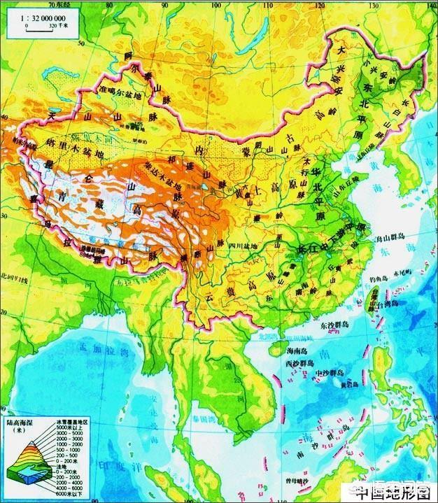 中國四大高原四大盆地三大平原的特點是什麼(中國的地形)