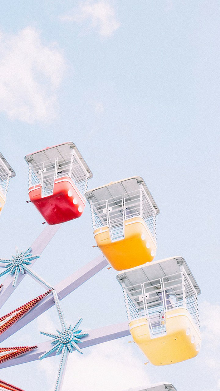 摩天轮 背景图片，摩天轮图片高清（手机壁纸，唯美浪漫摩天轮）