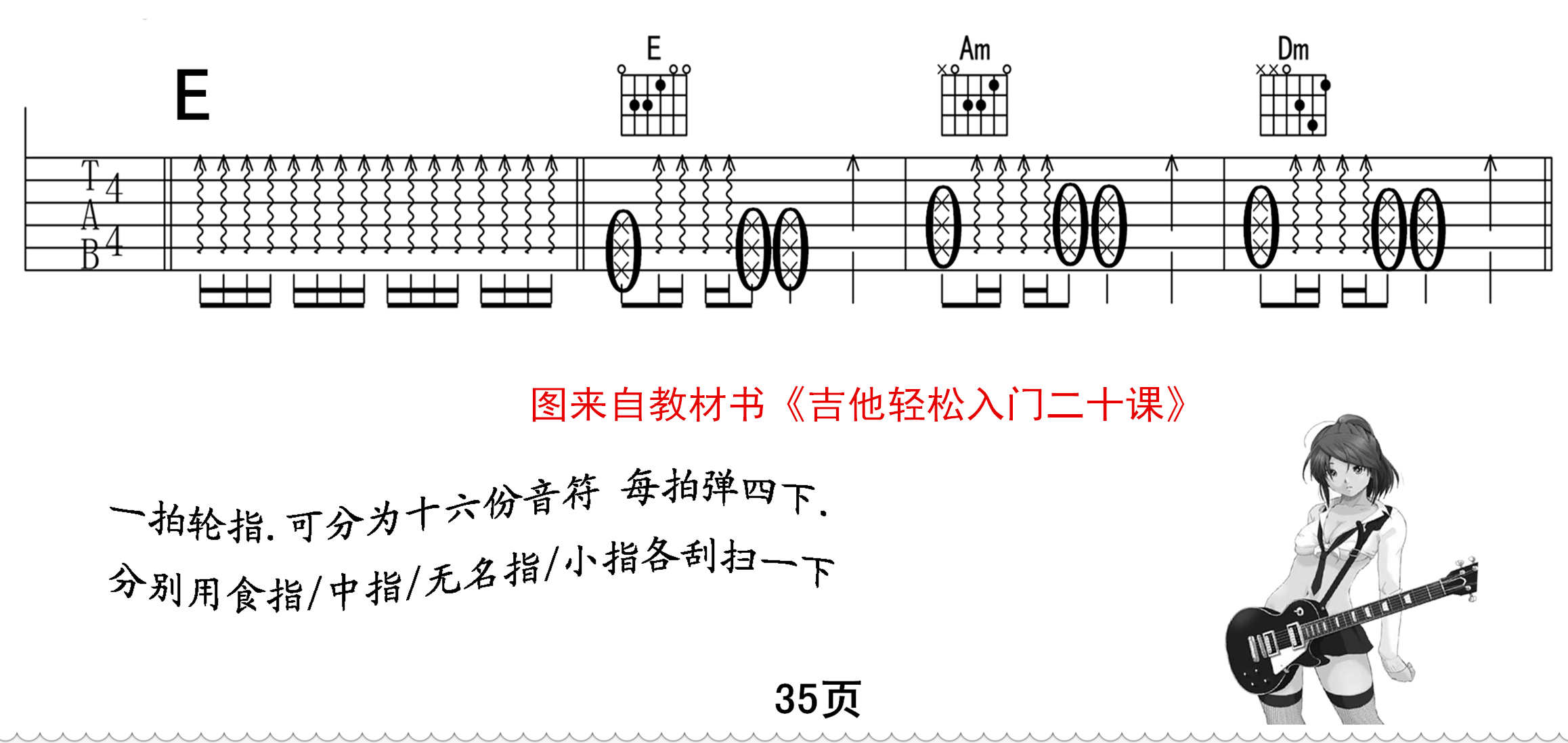 答案吉他谱 杨坤,郭采洁 B/C♭调弹唱谱-吉他谱中国