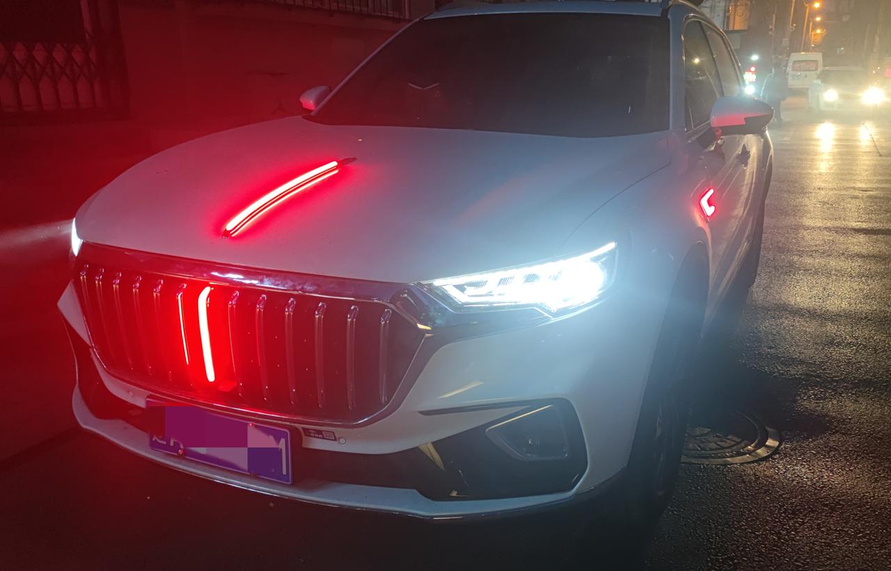 夜晚效果直接拉满_红旗hs5车友圈_白诌_懂车帝