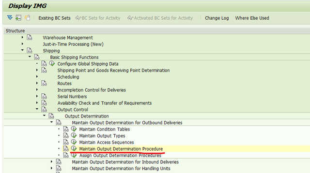 Output type SPED trigger inbound delivery after PGI for inter-company STO's outb