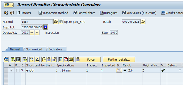 Control charts in SAP QM