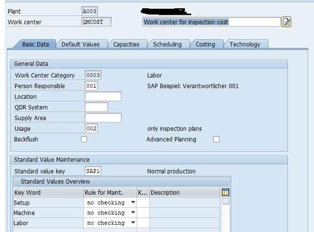 SAP QM Cost of Quality Inspection