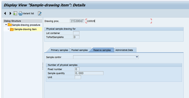 SAP QM QPV3檢視Sample-Drawing Procedure