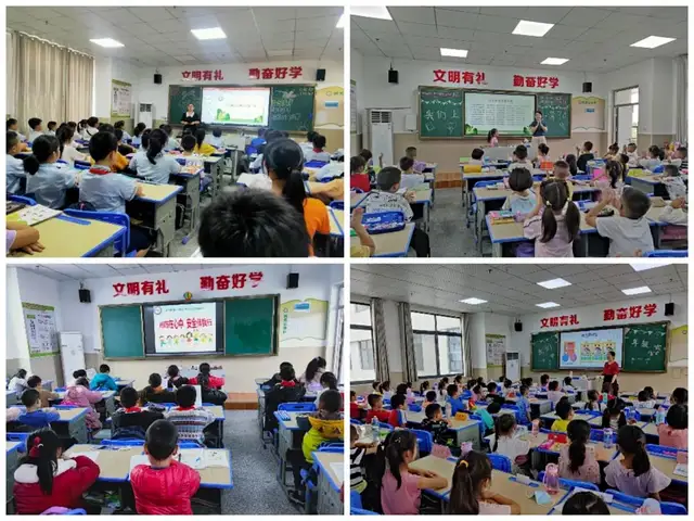 用爱浇灌 快乐起航——记曾都区五丰学校开学第一天开学第一天,学校迎接新生,安全有序入校