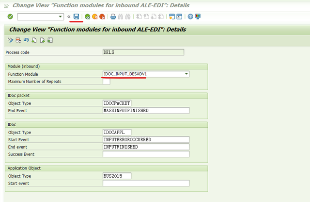 SAP IDoc 報錯- Function module not allowed SPEIDOC_INPUT_DESADV1 –