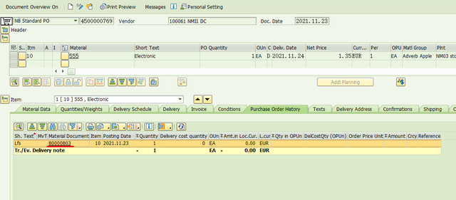 Output Type SPER Delete Inbound Delivery After We Reverse PGI for STO' outbound