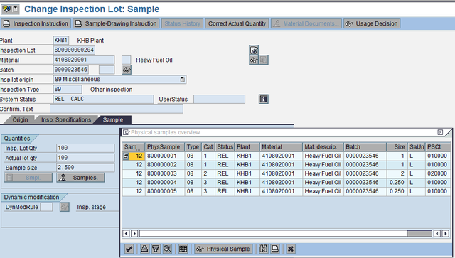 Physical Samples Management in SAP QM