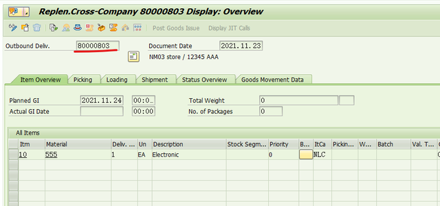 Output Type SPER Delete Inbound Delivery After We Reverse PGI for STO' outbound