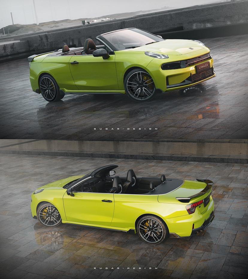 敞开了浪领克03敞篷车驾到