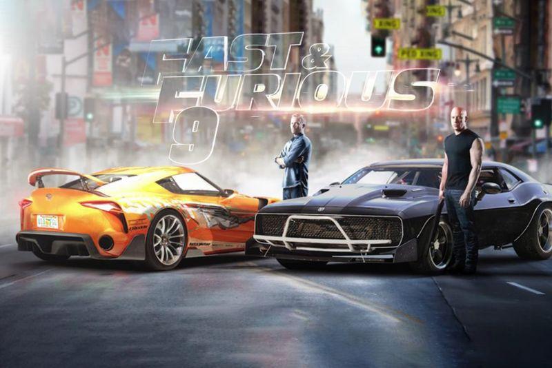 2020年上映《速度与激情9》丰田supra 以闪亮的橙色车