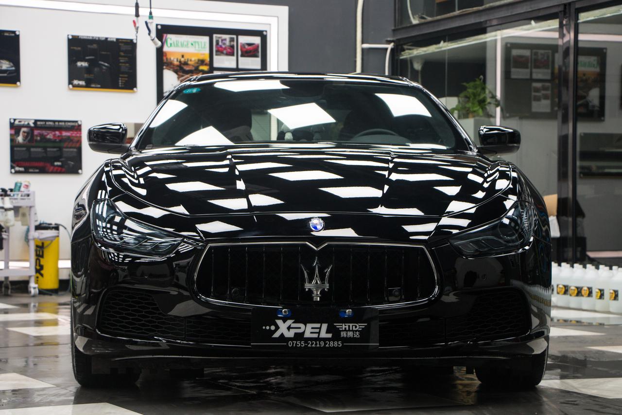 玛莎拉蒂吉博力全车黑化黑武士效果图