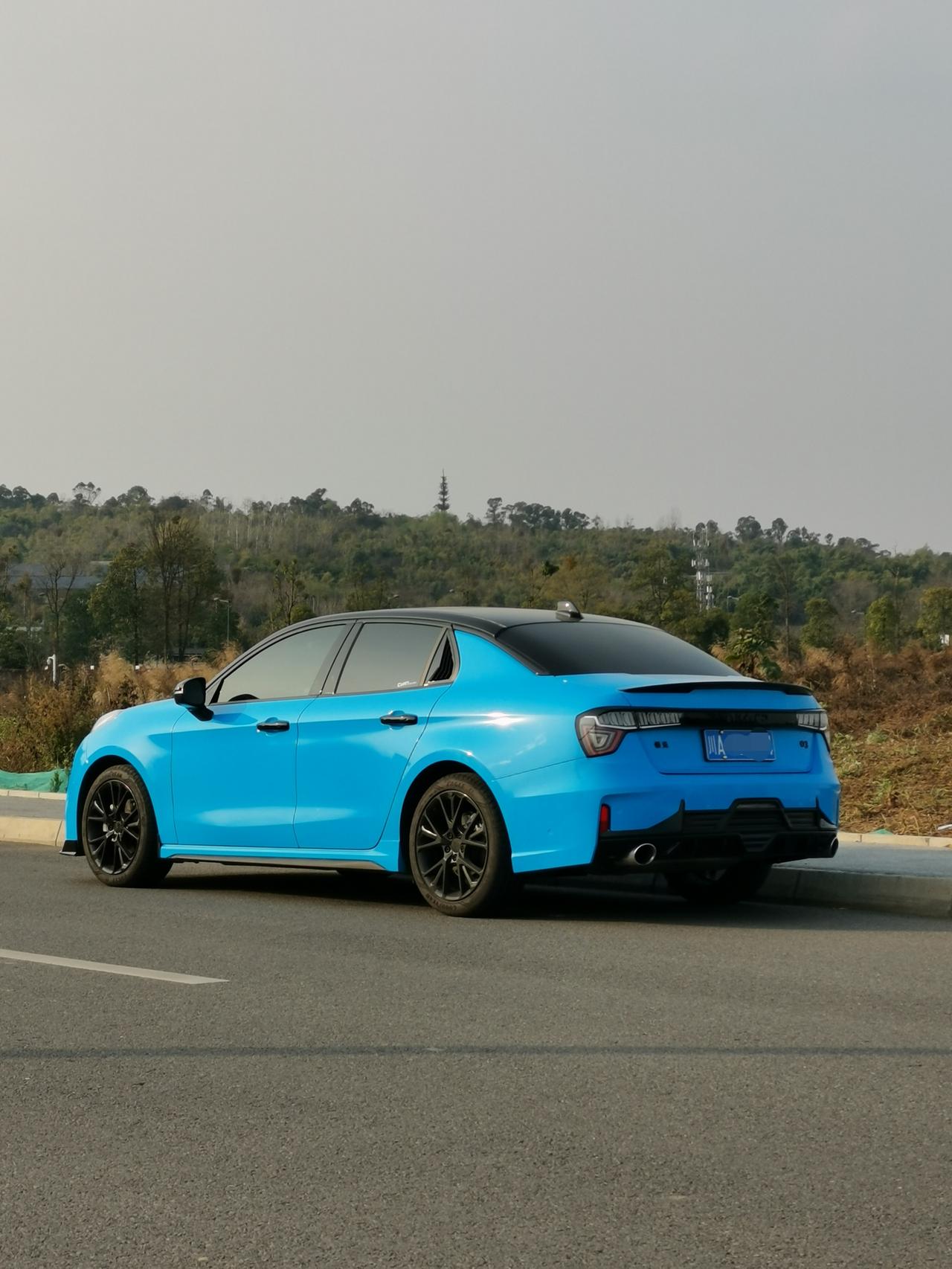 回答了:有没有买蓝色03改了黑顶的有哟_领克03车友圈_懂车帝