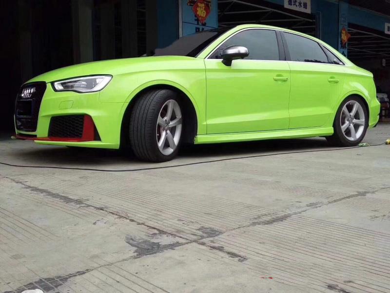 奥迪绿色改色,河南影刻出品_奥迪a3车友圈_懂车帝
