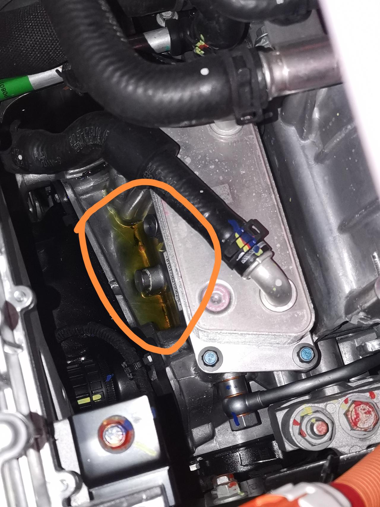 提车第一天发现发动机舱有液体