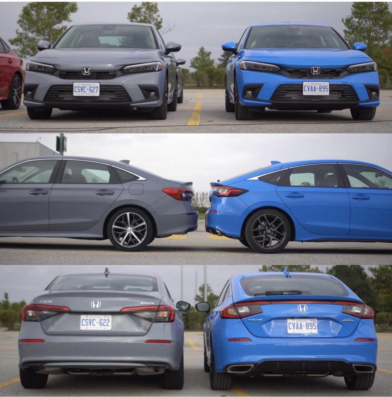 十一代思域三厢和两厢对比图