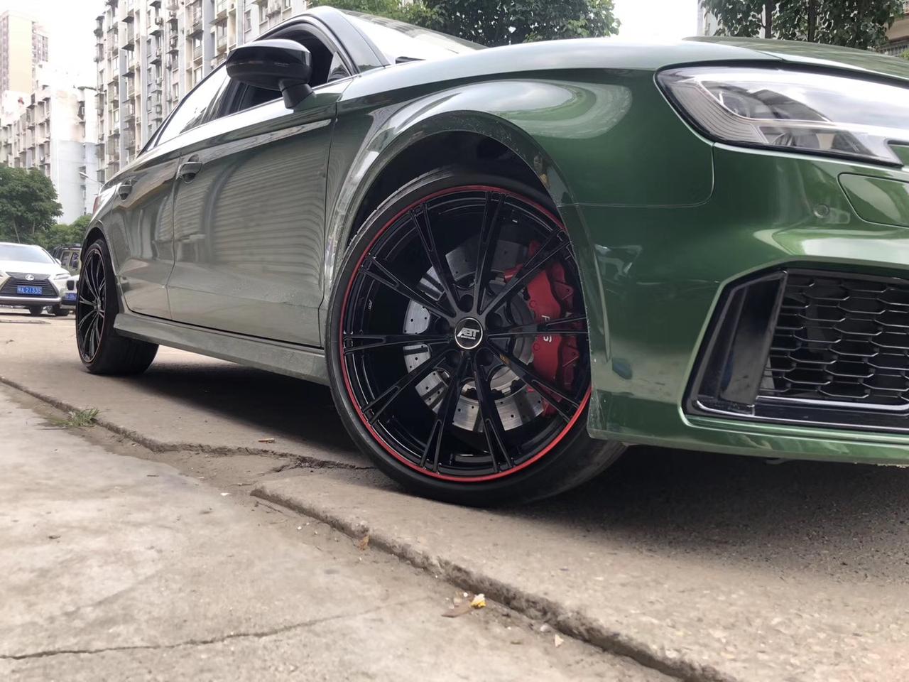奥迪rs3升级19寸abt款万吨级脉速锻造轮毂