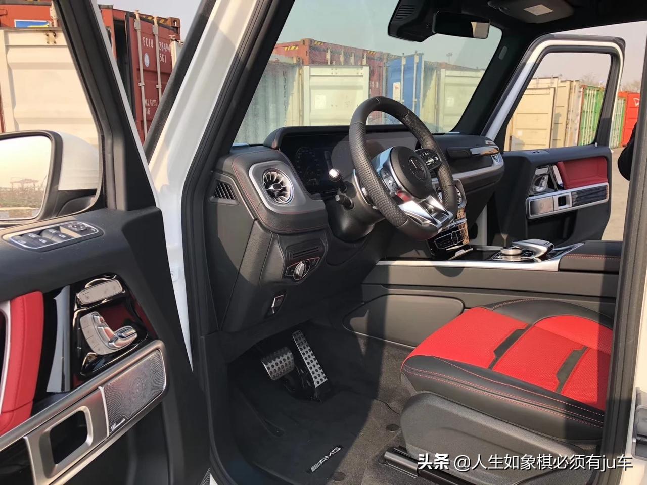 2020款奔驰g630外商自带手续天津国六标现车外观白内饰纳帕红选装配置