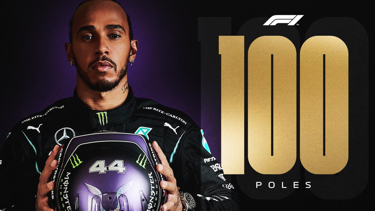 恭喜刘易斯汉密尔顿f1历史上职业生涯100杆第一人f1汽车赛车