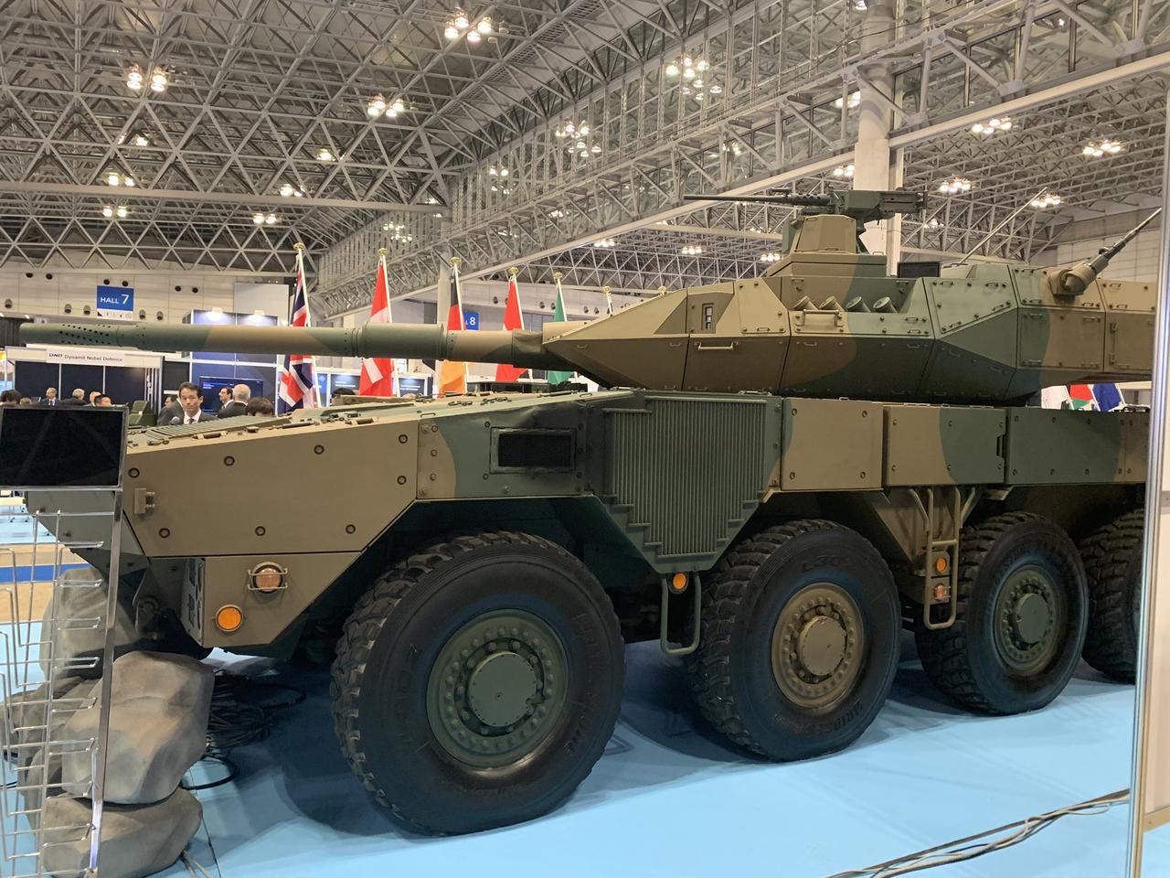 的8x8輪式裝甲車基於日本陸上自衛隊的16式機動戰車的底盤改造而來