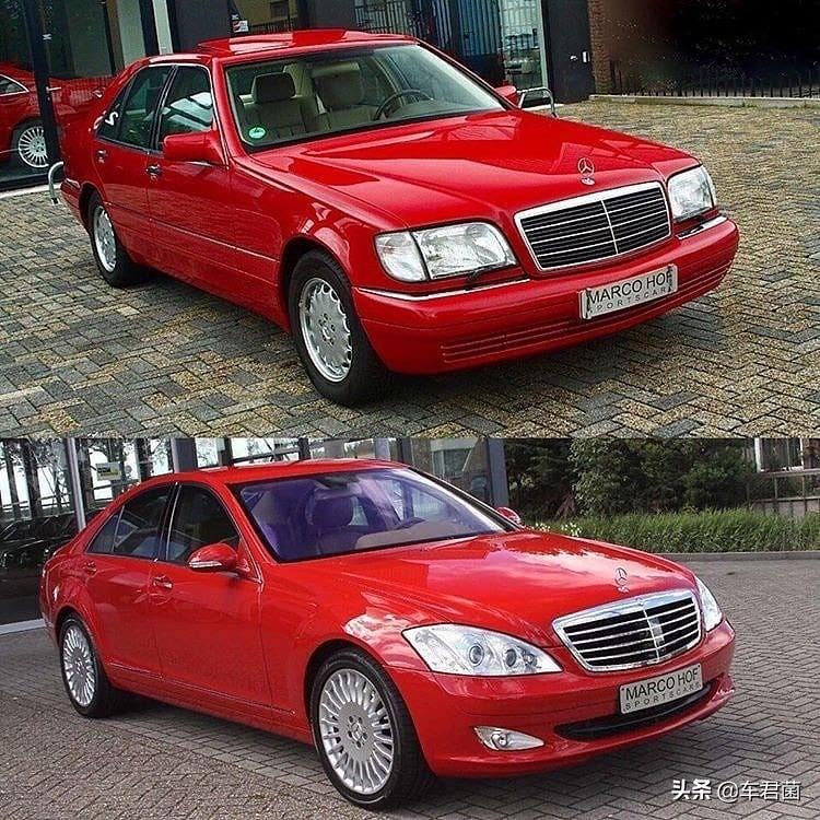 红色奔驰s级看起来很喜庆