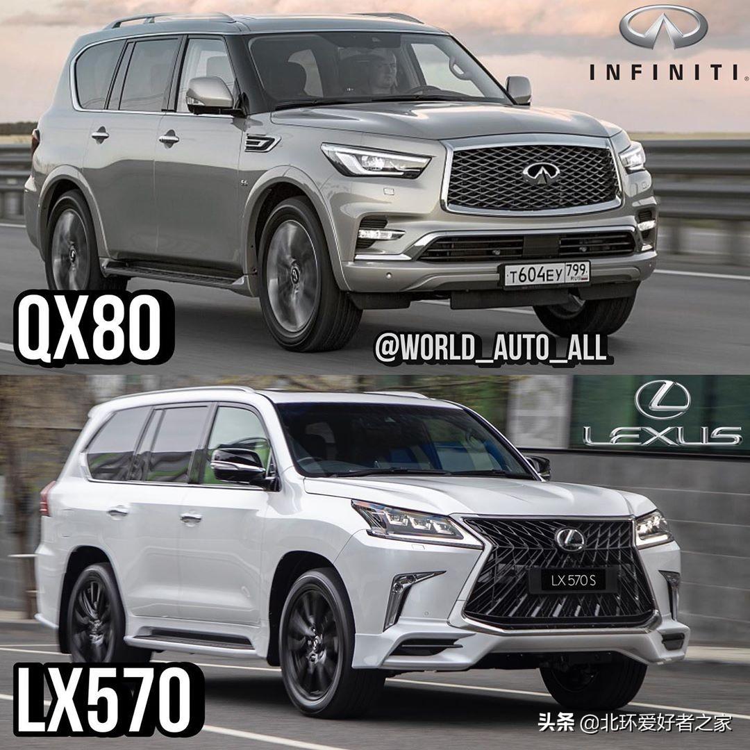 英菲尼迪qx80 vs 雷克萨斯lx570,国外谁更有人气
