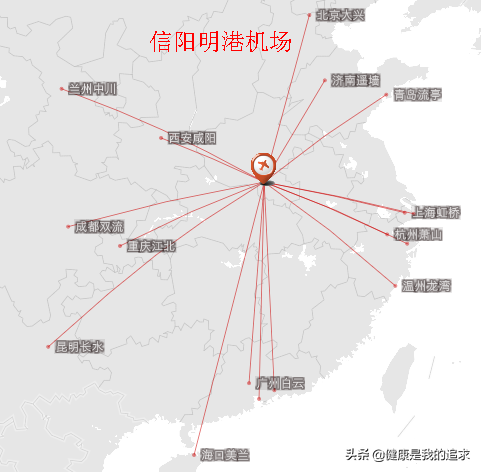 河南省各機場情況和航線圖