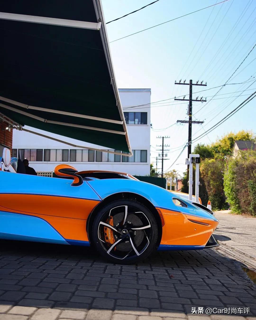 gulf标示性的蓝色涂装|迈凯伦elva gulf 迈凯伦e