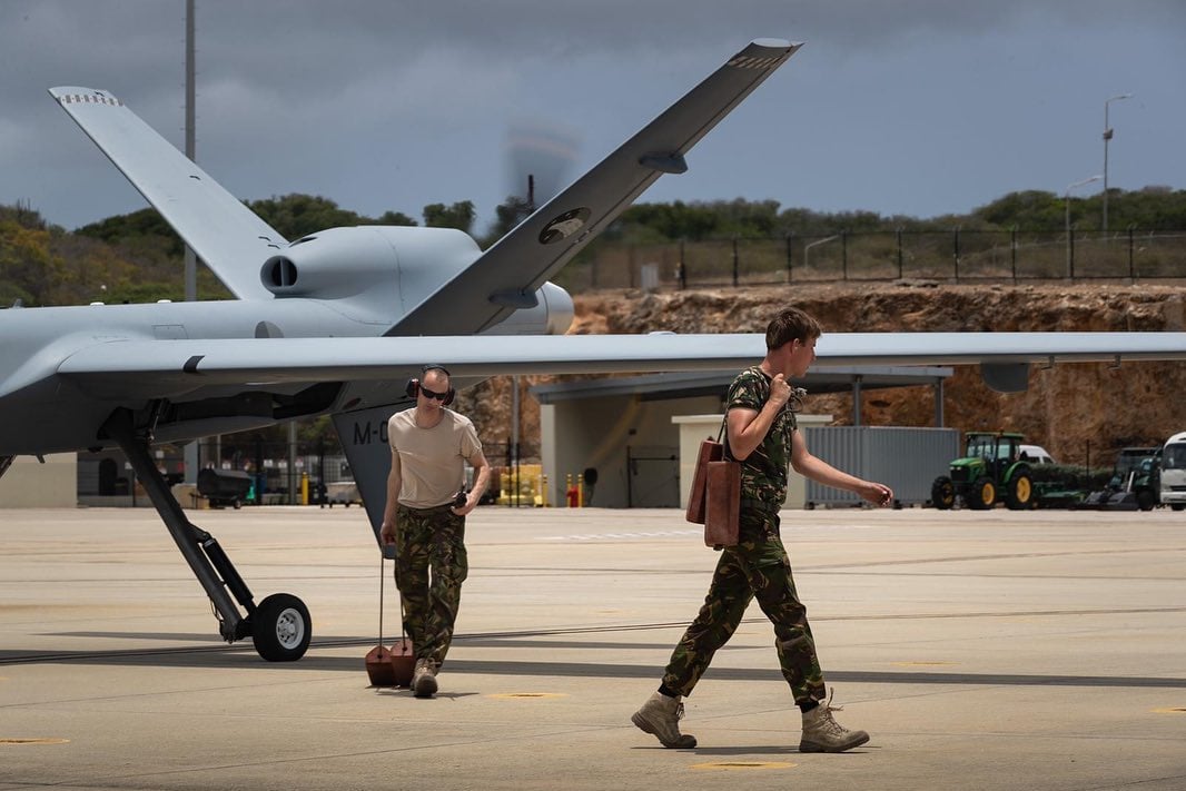 荷兰空军第306中队mq9reaper无人机近期在古拉索国的hato机场的