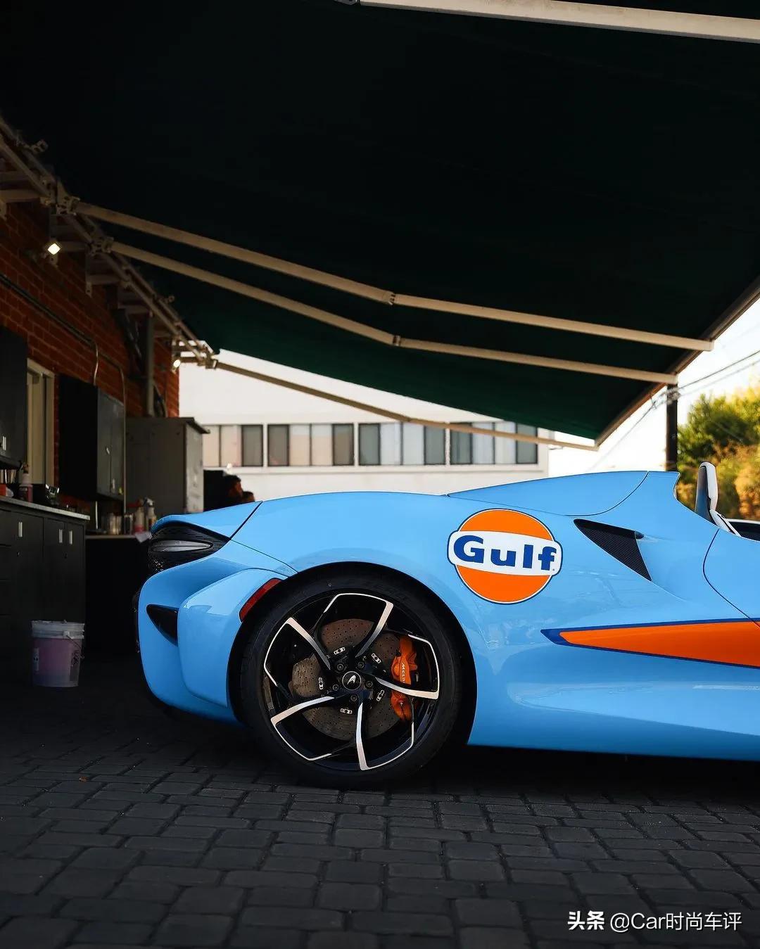 gulf标示性的蓝色涂装|迈凯伦elva gulf 迈凯伦e