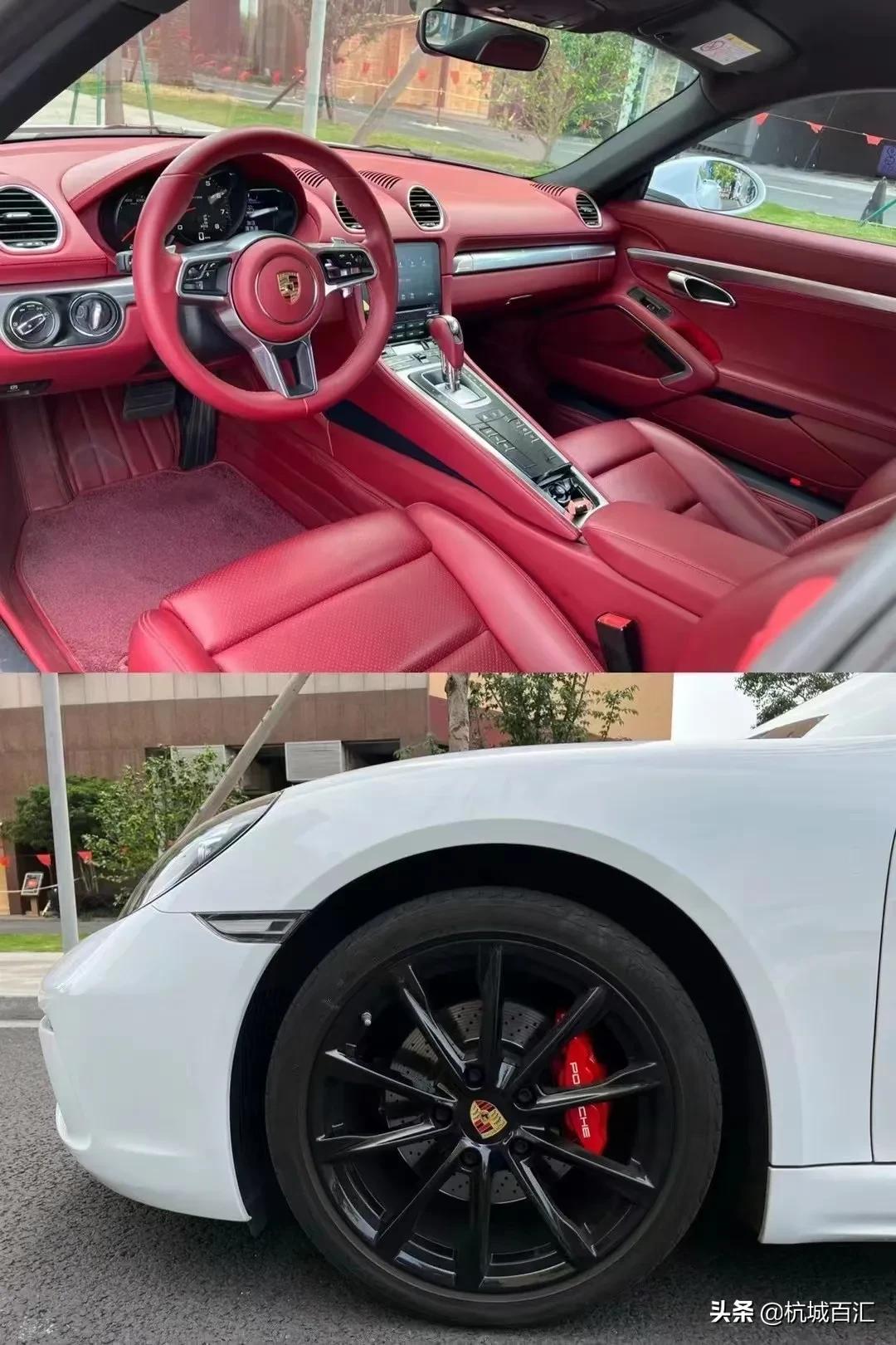 21年保时捷卡曼718实表2万19英寸boxsters轮毂波尔多红14向座椅调节