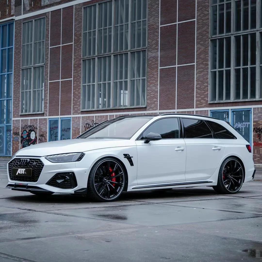 奥迪rs4升级改装abt件套:1.abt前铲 2.abt叶子