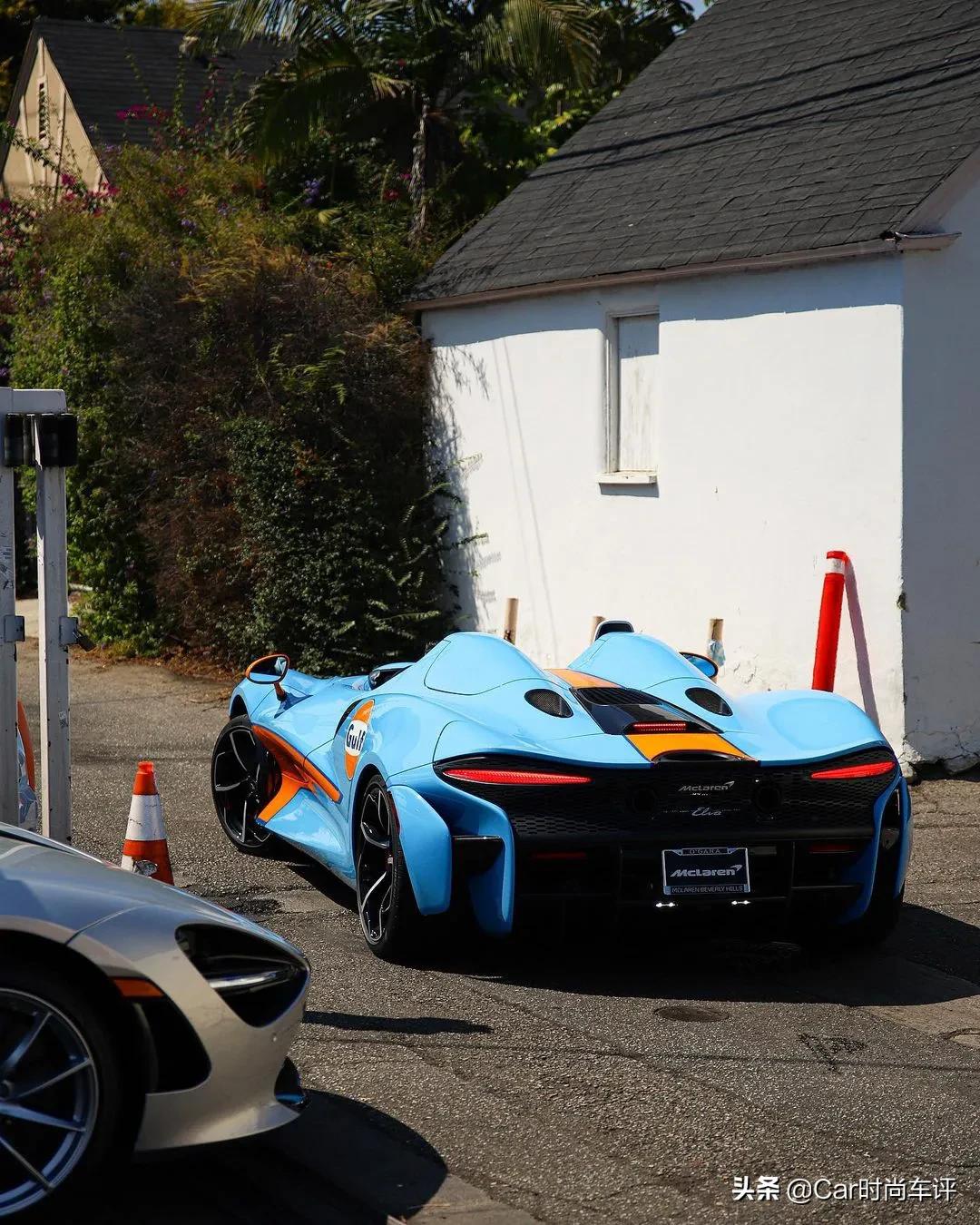 gulf标示性的蓝色涂装|迈凯伦elva gulf 迈凯伦e