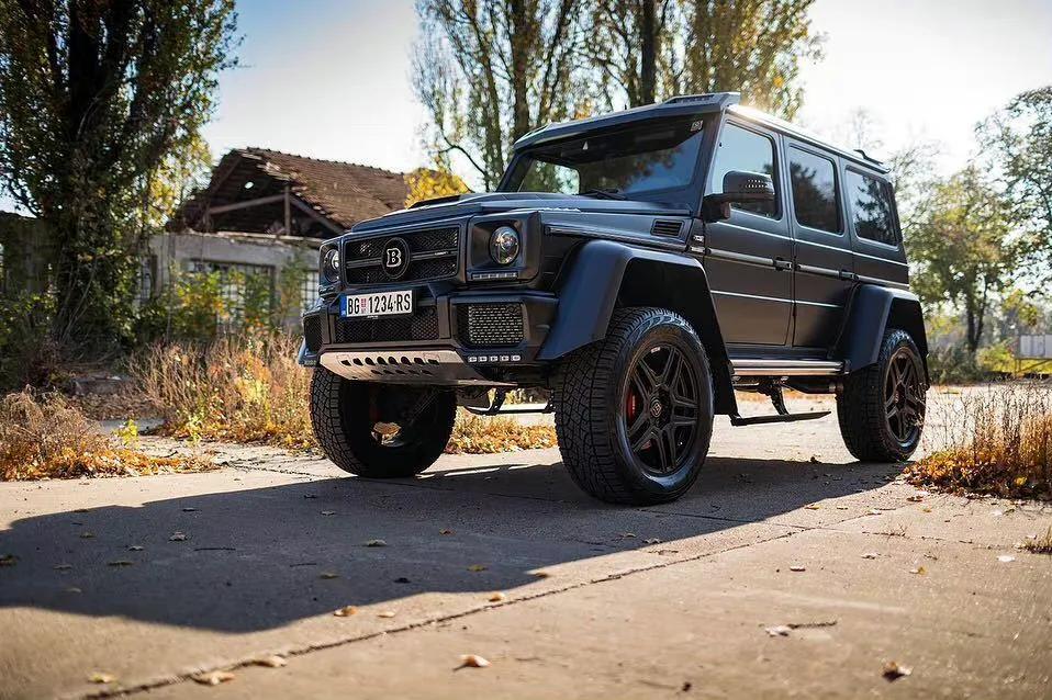 巴博斯黑化后的奔驰大g4405太帅了奔驰