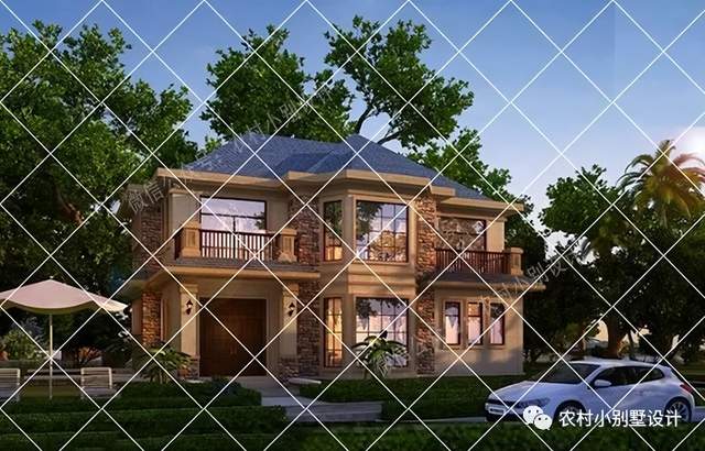 10套120平带挑空客厅二层农村别墅，外观高端大气